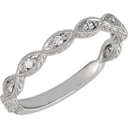 Picture of 14kt White Band Complete with Stone 07.00 ROUND 01.55 MM SAPPHIRE Polished SAPPHIRE ANNIVERSARY BAND