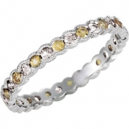 Picture of 14kt White COMPLETE WITH STONES YELLOW SAPPHIRE AND DIAMOND Polished NONE