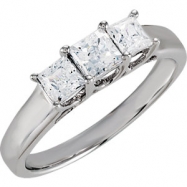 Picture of Sterling Silver COMPLETE WITH STONES SIZE 08.00 CUBIC ZIRCONIA Polished NONE