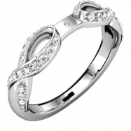 Picture of 14kt White ENGAGEMENT BASE Semi-Mount NONE Round VARIOUS NONE Polished 1/4CTW SEMI-MOUNT DIA ENG BASE