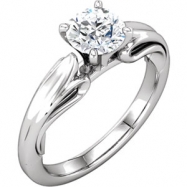 Picture of Platinum Engagement Mounting NONE NONE NONE Polished SCULPTURAL ENG BASE RING MTG