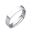Sterling Silver 04.00 mm Square Comfort Fit Band