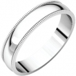 Sterling Silver 04.00 mm Light Milgrain Band