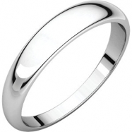 Picture of Sterling Silver 04.00 mm Half Round Tapered Band