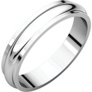 Picture of Sterling Silver 04.00 mm Half Round Edge Band