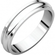 Sterling Silver 04.00 mm Half Round Edge Band