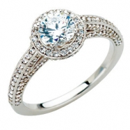 Picture of 14kt White Engagement Semi-Mount with Head 3/4 CTW Dia Semi-mount Engagement Ring