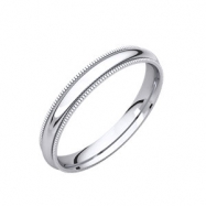 Picture of Sterling Silver 03.00 mm Comfort Fit Milgrain Band