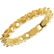 Picture of 14kt Yellow Band 07.00 Mounting ROUND 03.00 MM Polished 21-STONE ETERNITY BD MOUNTING