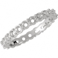 Picture of 14kt White Band 07.00 Mounting ROUND 03.00 MM Polished 21-STONE ETERNITY BD MOUNTING