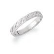 14kt White SIZE 09.00 Polished HAND ENGRAVED BAND