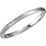 Picture of 14kt White SIZE 07.00 Polished HAND ENGRAVED BAND