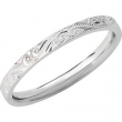 14kt White SIZE 10.00 Polished HAND ENGRAVED BAND