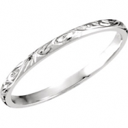 Picture of 14kt White SIZE 06.00 Polished HAND ENGRAVED BAND