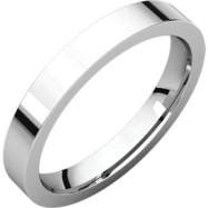 Picture of Sterling Silver 03.00 mm Flat Comfort Fit Band