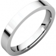 Sterling Silver 03.00 mm Flat Comfort Fit Band