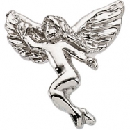 Picture of Sterling Silver 12.00X13.00 MM Polished DANCING ANGEL LAPEL PIN
