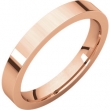 14kt Rose 03.00 mm Flat Comfort Fit Band