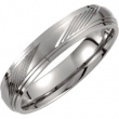 Titanium 10.00 5MM SATIN/POLISHED RIDGED BAND