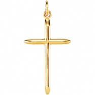 Picture of 14kt Yellow 25.00X15.00 MM Polished CROSS PENDANT
