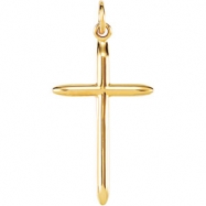 Picture of 14kt Yellow 25.00X15.00 MM Polished CROSS PENDANT