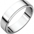 Platinum 05.00 mm Flat Edge Band