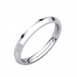 14kt White 02.50 mm Knife Edge Comfort Fit Band