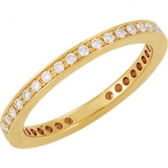Picture of 14kt Yellow Band Complete with Stone 06.50 ROUND 01.30 MM Diamond Polished 3/8CTW ETERNITY BAND