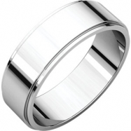 Picture of Platinum 06.00 mm Flat Edge Band