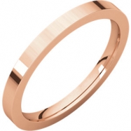 Picture of 14kt Rose 02.00 mm Flat Comfort Fit Band