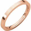 14kt Rose 02.00 mm Flat Comfort Fit Band