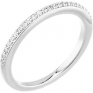 Picture of 14kt White Band Complete with Stone SI2-SI3 Round 01.10 MM Diamond Polished 1/8 CTW BAND