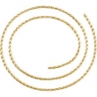 14kt Yellow BULK BY INCH Polished WHEAT CHAIN