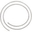 14kt White BULK BY INCH Polished WHEAT CHAIN