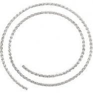 Picture of 14kt White BULK BY INCH Polished WHEAT CHAIN