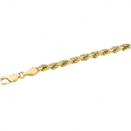 Picture of 14kt White 20 INCH Polished DIA CUT ROPE CHAIN (REP CH515)