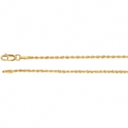 Picture of 14kt White 18 INCH Polished 01.50MM ROPE CHAIN (REPLCH505)