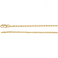 Picture of 14kt White 16 INCH Polished 01.50MM ROPE CHAIN (REP CH505)