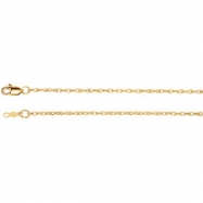 Picture of 14kt White BULK BY INCH Polished LASERED TITAN GOLD ROPE CHAIN