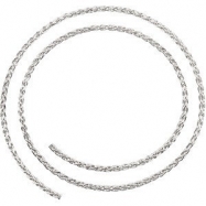Picture of Sterling Silver BULK BY INCH Polished WHEAT CHAIN