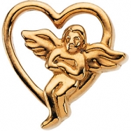 Picture of Sterling Silver 09.00X09.00 MM Polished ANGEL LAPEL PIN