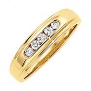 Picture of 14kt White 1/3CTTW, SI2-3, GH Polished GENTS DIAMOND RING