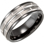 Picture of Ceramic & Tungsten 06.50 08.00 MM POLISHED CERAMIC COUTURE NONE
