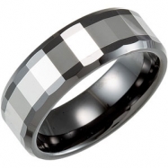 Picture of Ceramic & Tungsten 07.00 08.00 MM TUNGSTEN INLAY CERAMIC COUTURE NONE