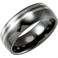 Picture of Ceramic & Tungsten 06.50 08.00 MM TUNGSTEN INLAY CERAMIC COUTURE NONE