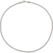 Picture of Stainless Steel 20.00 INCH NONE 3.2MM DIA CUT CURB CHAIN W/LOB