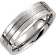 Picture of Titanium SIZE 12.00 06.00 MM SATIN/POLISHED GROOVED BAND
