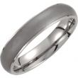 Titanium 11.50 05.00 MM POLISHED RIDGED OXIDIZED CTR DOMED BAND