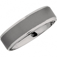 Picture of Titanium 08.00 07.00 MM OXIDIZED/POLISHED RIDGED BAND