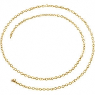 Picture of Yellow Gold Filled BULK BY INCH Polished SOLID CABLE CHAIN